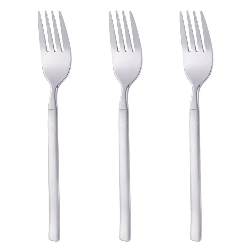 Furculițe mici din oțel inoxidabil, set 3 buc, 15 cm, finisaj mat