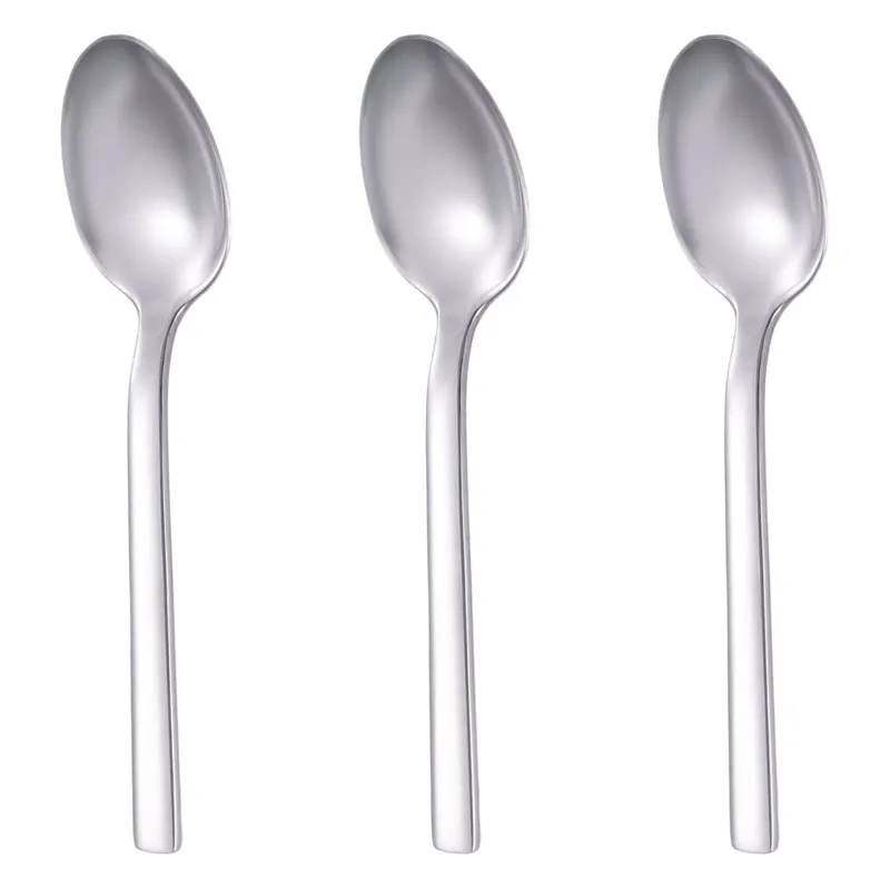 Set Lingurite din Oțel Inoxidabil Argintiu 3 bucăți 14 cm