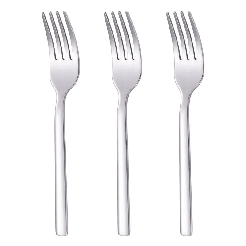 Furculite mici din otel inoxidabil, set 3 buc, 14 cm, argintiu