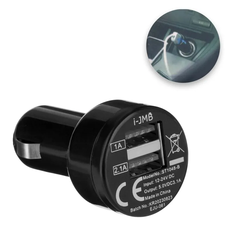 Incarcator Auto cu 2 Porturi USB, 3.1A, Negru
