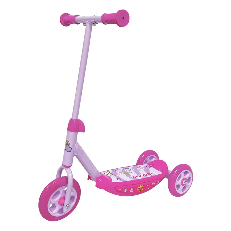Trotineta cu 3 roti, Roz Lila Rainbow, pentru copii