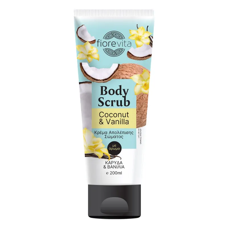 Exfoliant Body Scrub cu Aroma de Nucă de Cocos și Vanilie, 200 ml