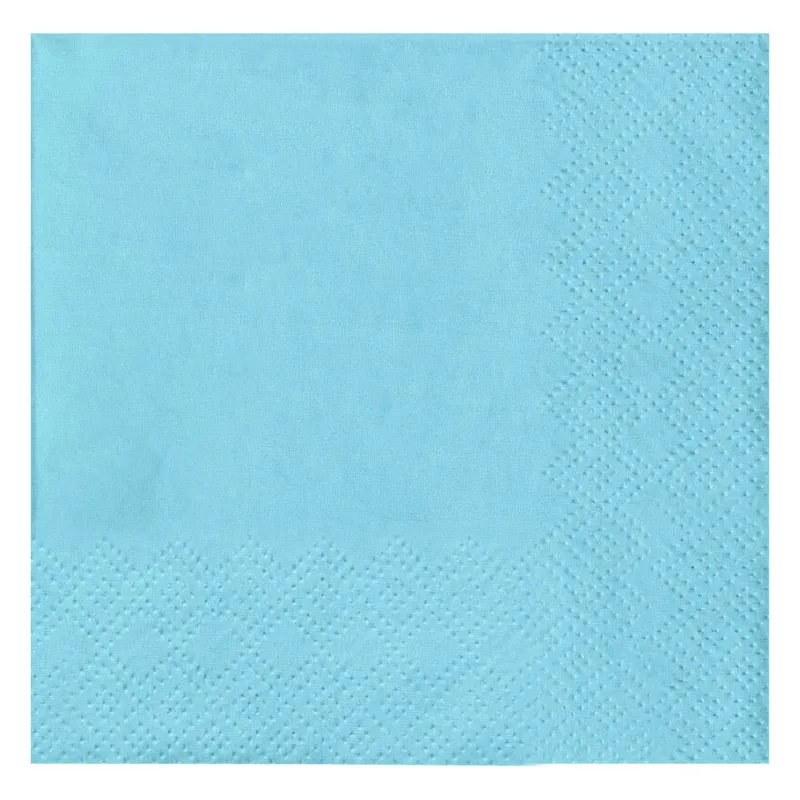 Șervețele de masă, 2 straturi, Bleu Pastel, 21x21cm, 25 buc