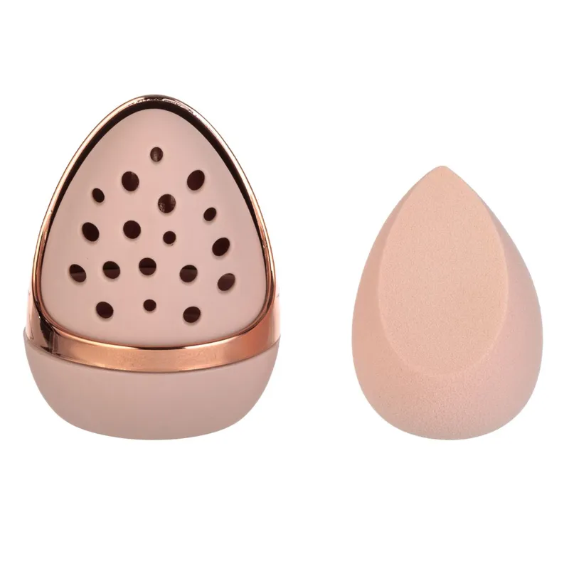 Burete de machiaj cu husa de curatare, 2 buc, roz nude