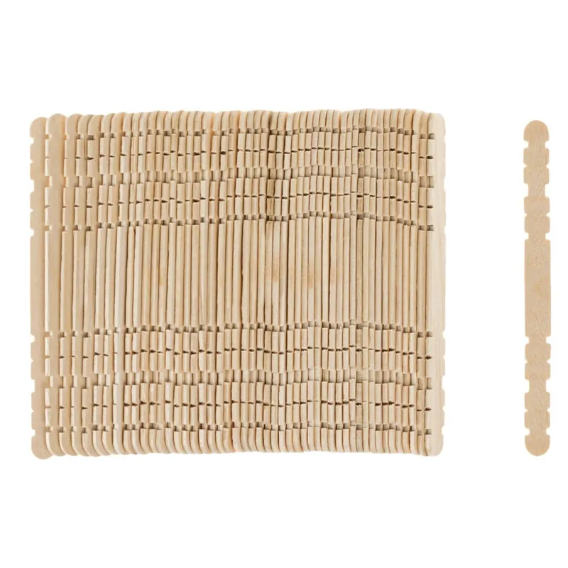 Betisoare din lemn pentru creatii, interconectabile, culoare naturala, 50 buc, 11x1 cm