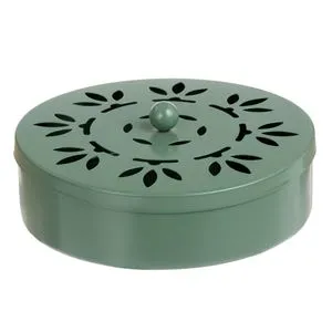 Suport metalic pentru spirala anti tantari, Verde Olive, Ø14.5x4 cm