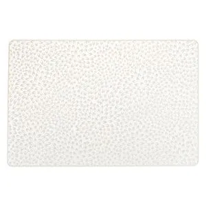 Suport Farfurii Transparent cu Model Frunze Ecru, 46x31cm