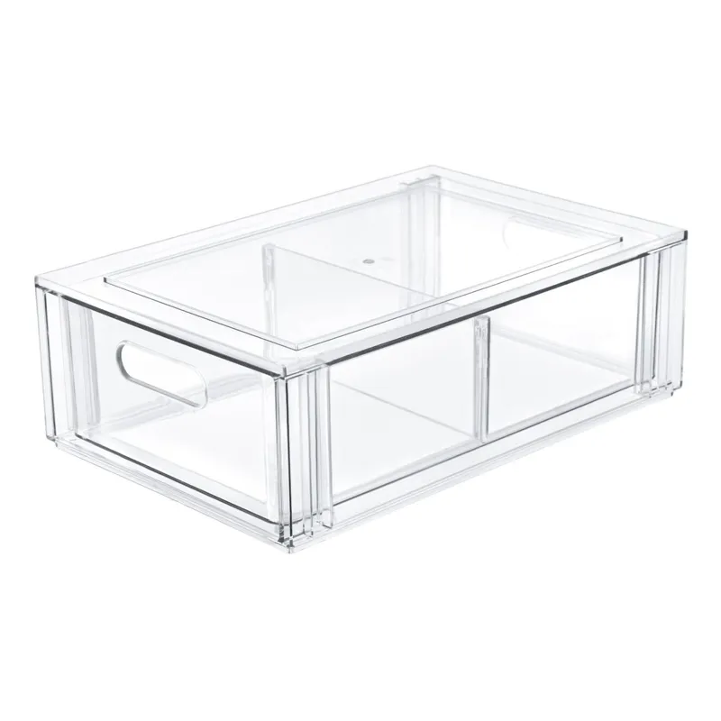 Organizator Frigider 2 Compartimente Plastic Transparent