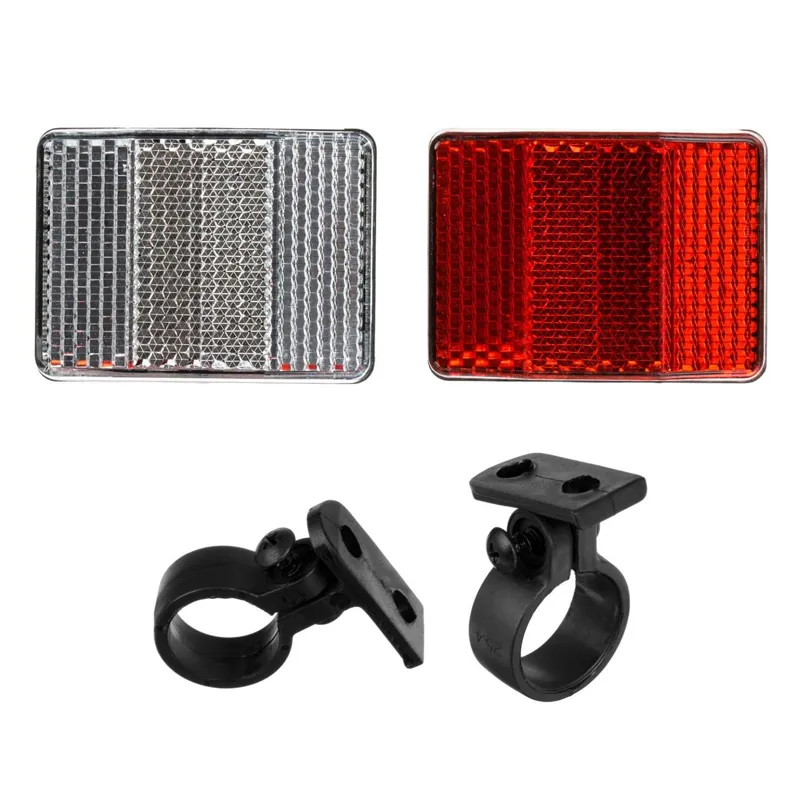 Set 2 lumini bicicleta fata spate alb rosu cu baze montare