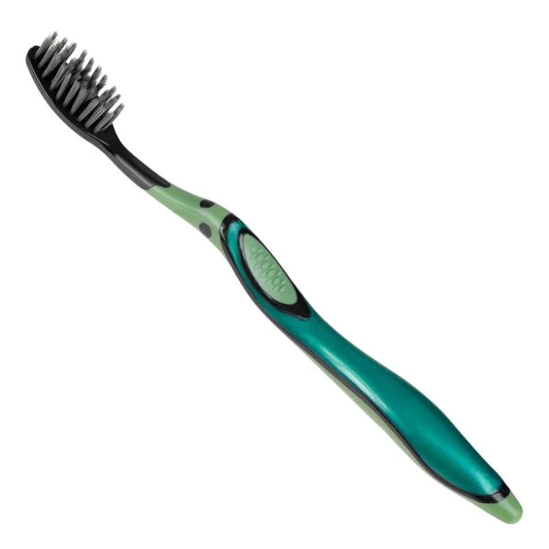 Perie de dinti cu peri moi și maner ergonomic pentru curățare profundă