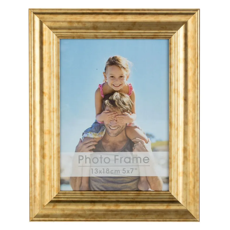 Ramă foto aurie cu ramă lată 13x18 cm, verticală și orizontală – poza 3