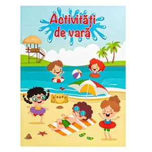 Carte cu activități de vară pentru copii, desene și jocuri A4