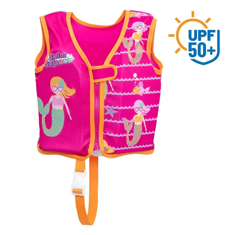 Vesta de inot din spuma cu protectie solara UPF50+, pentru copii 1-3 ani (11-19 kg), Roz – poza 2