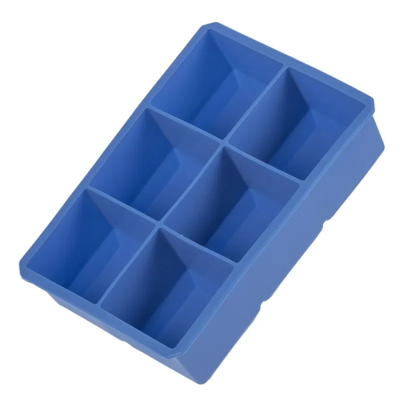 Forma Silicon pentru 6 Cuburi de Gheată Patrate Albastru