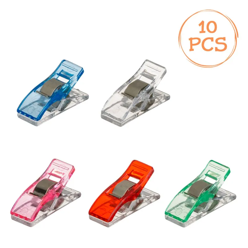 Clipsuri pentru croitorie din plastic, set 10 bucăți, multicolore