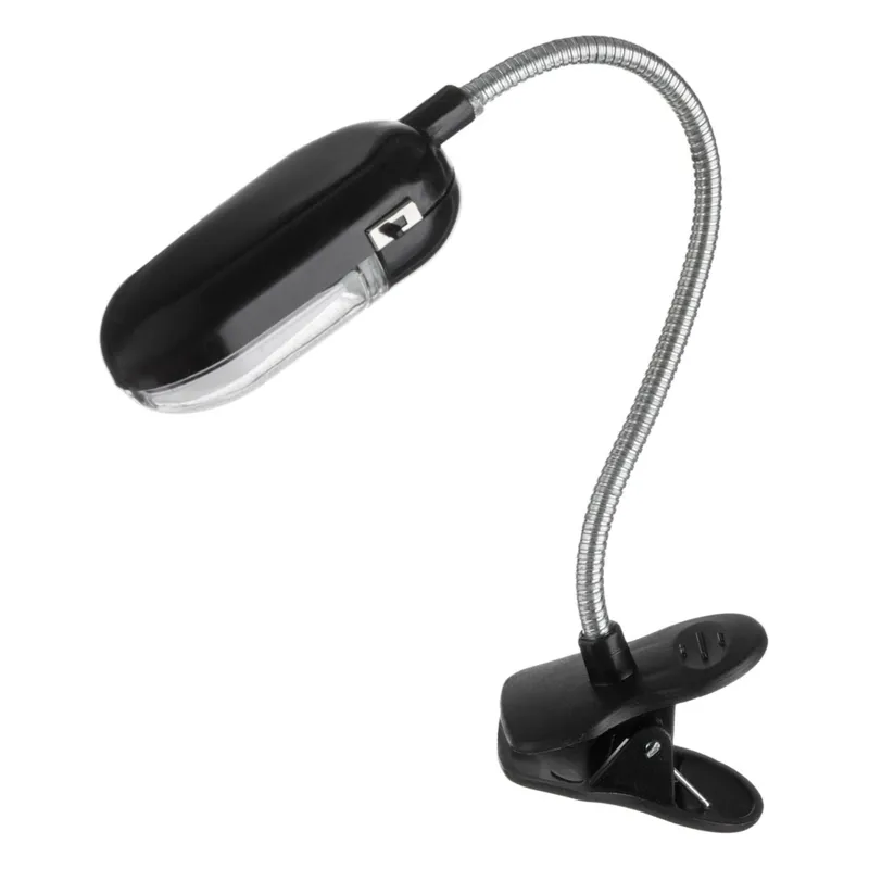 Lampa de citit LED portabilă cu clip și baterii AG13