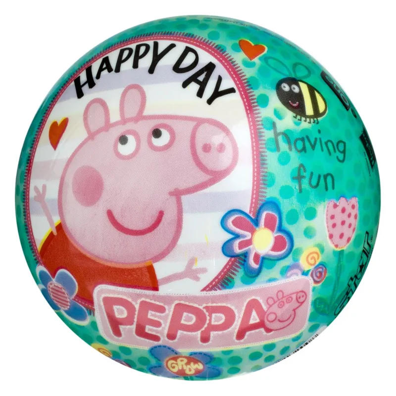Minge de plaja din plastic cu model Peppa, 14 cm