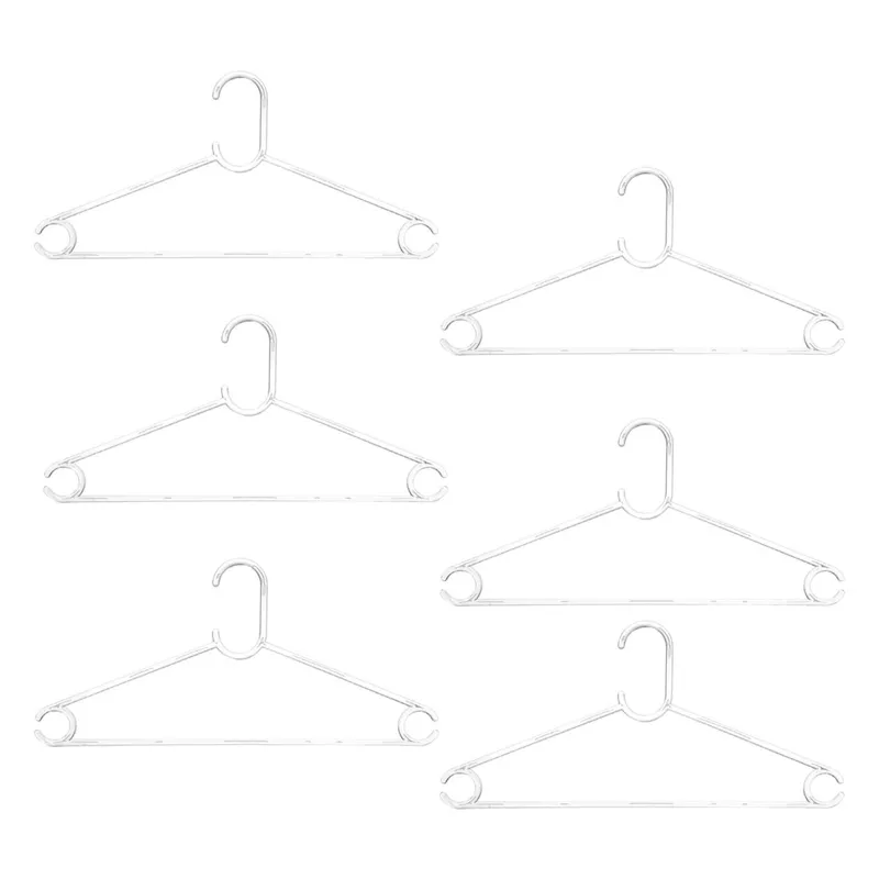 Umerașe transparente din plastic set 6 buc 42x20 cm