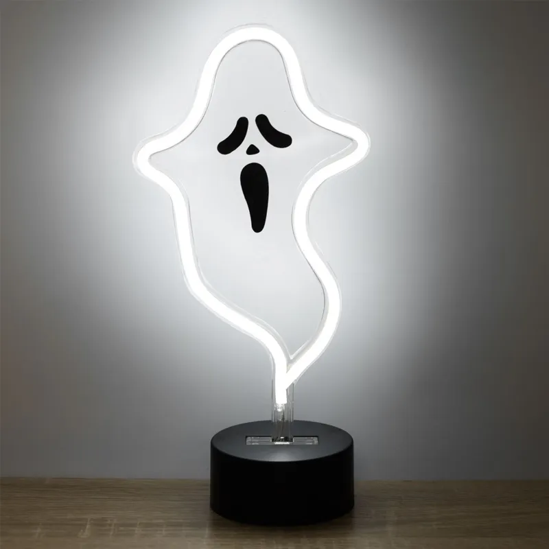 Lampa LED Fantoma Neon, Alb, 13.5x8.5x28cm