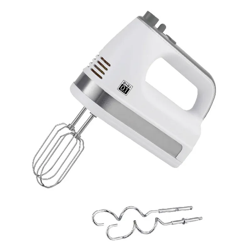 Mixer de mana electric, 300W, 5 viteze, Alb