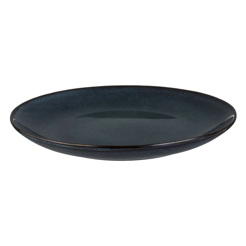 Farfurie Ceramică Glaze Albastru-Negru 26.5 cm pentru mașina de spălat vase