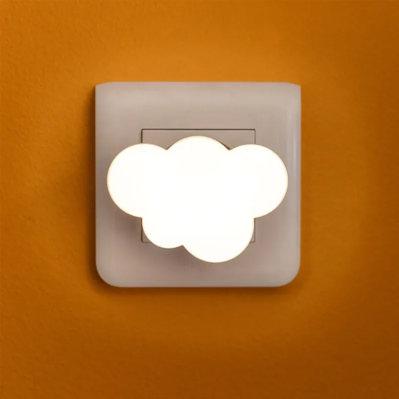 Lampă de veghe în formă de nor cu senzor de lumină, 0.5W, alb cald