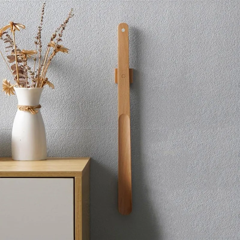 Încălțător din lemn cu bază magnetică, 54 cm, maro natural