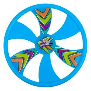 Frisbee din Plastic, Ø30cm, Albastru cu Detalii Multicolore