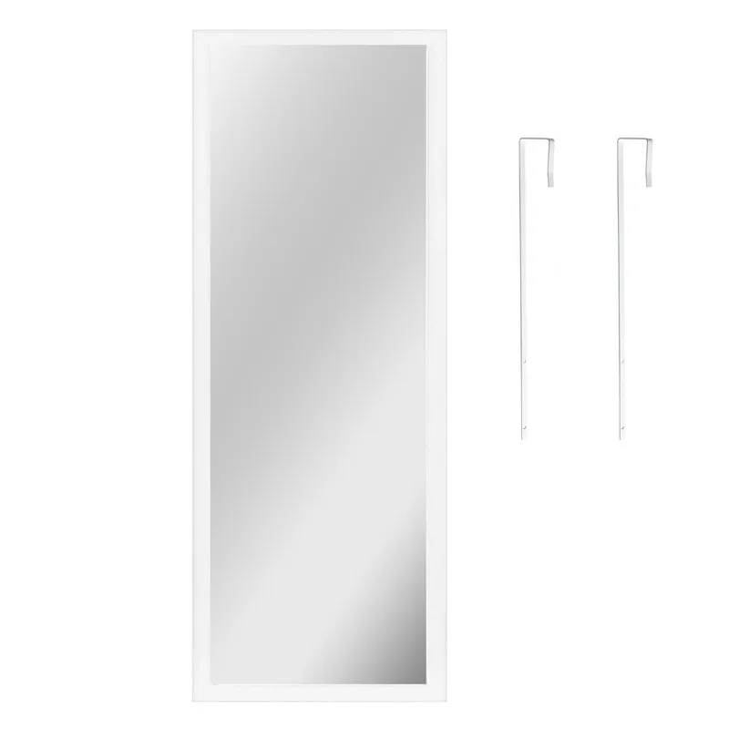 Oglindă cu cadru alb din lemn MDF pentru ușă, 30x90 cm – poza 5