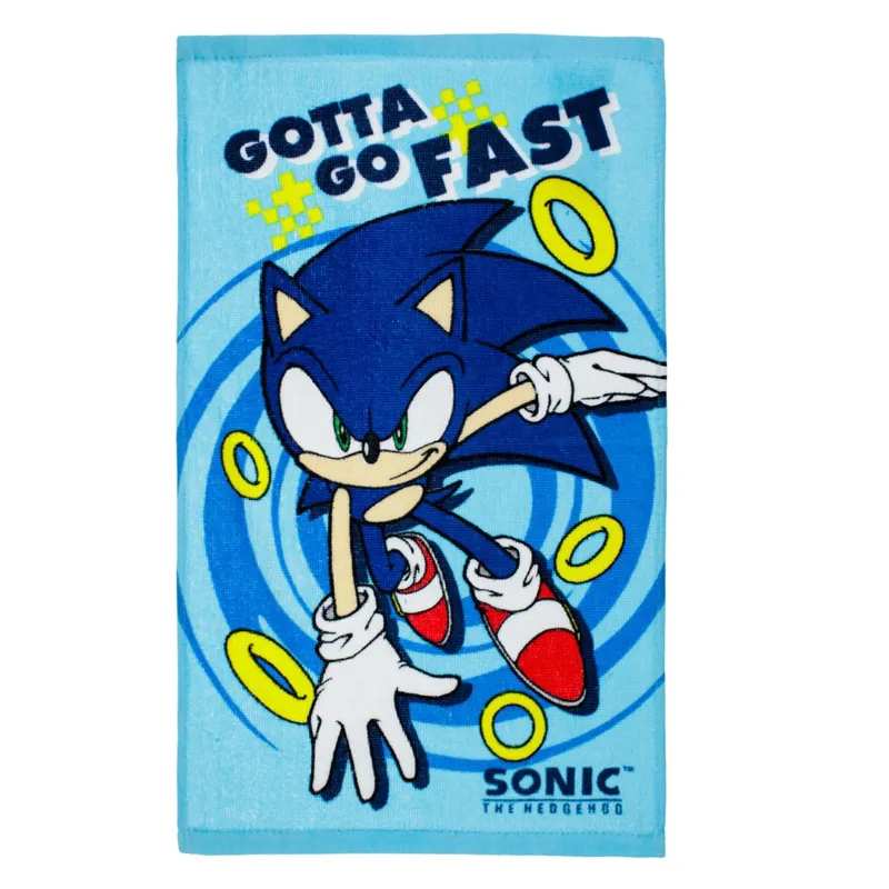 Prosop de față moale din bumbac cu desen Sonic