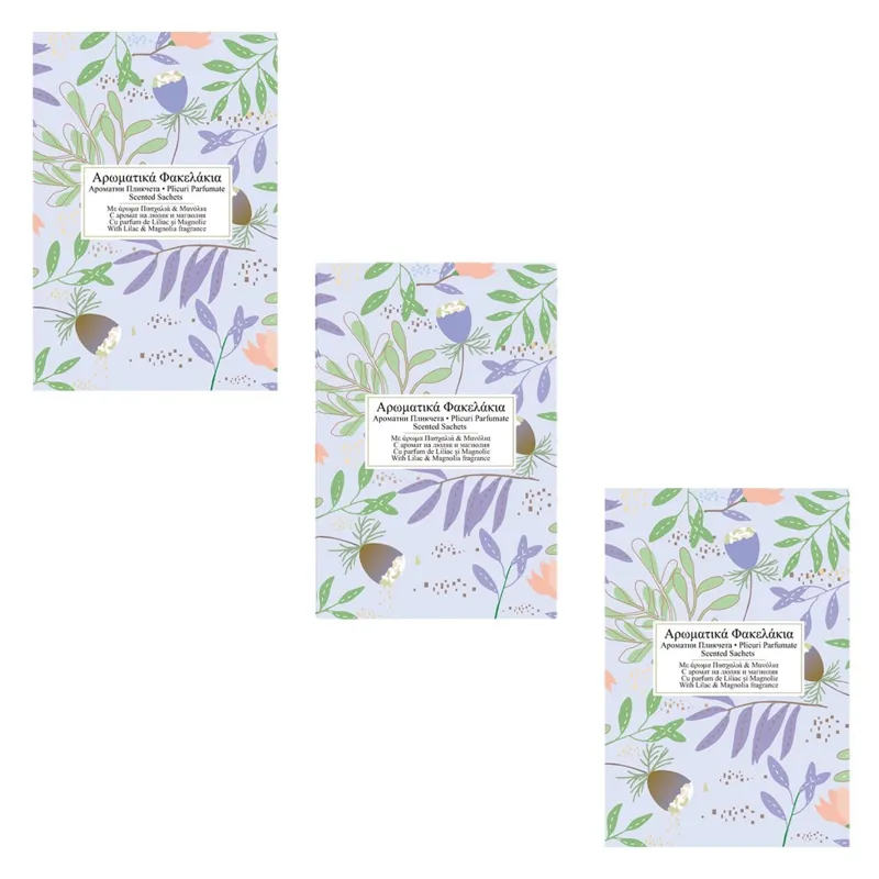 Set Plicuri Parfumate Liliac și Magnolie, 3 buc, 20g