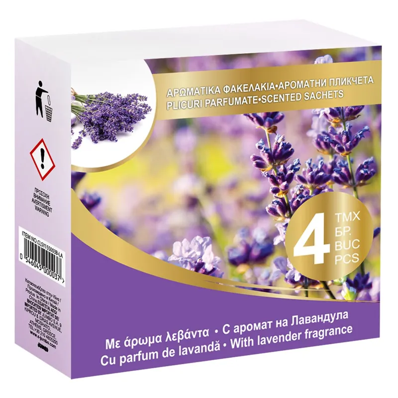 Pliculete Parfumate cu Aromă de Lavandă, Set 4 buc