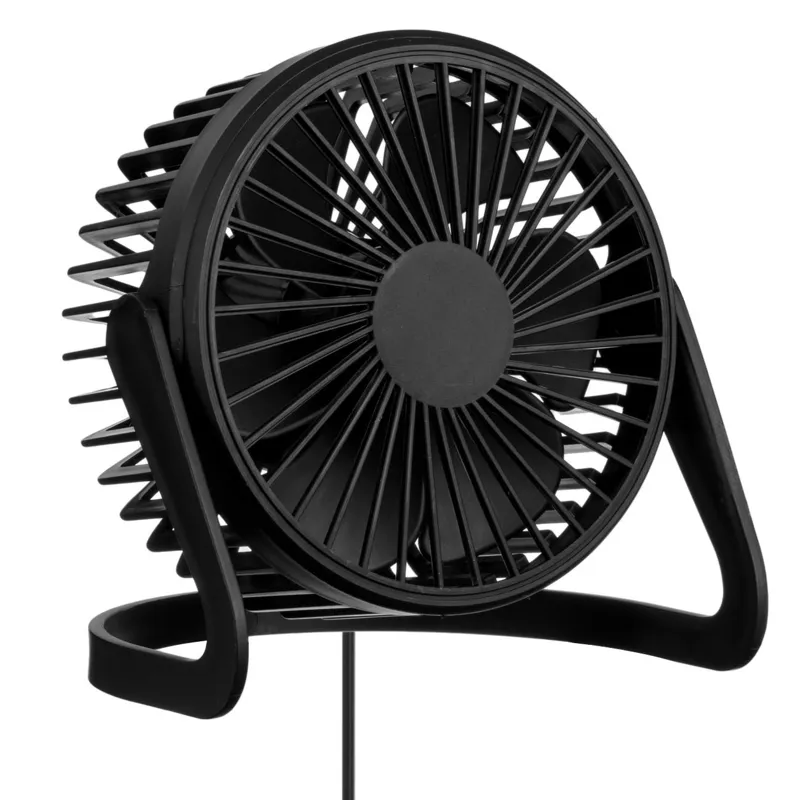 Ventilator de masă negru USB Ø14cm, compact și reglabil