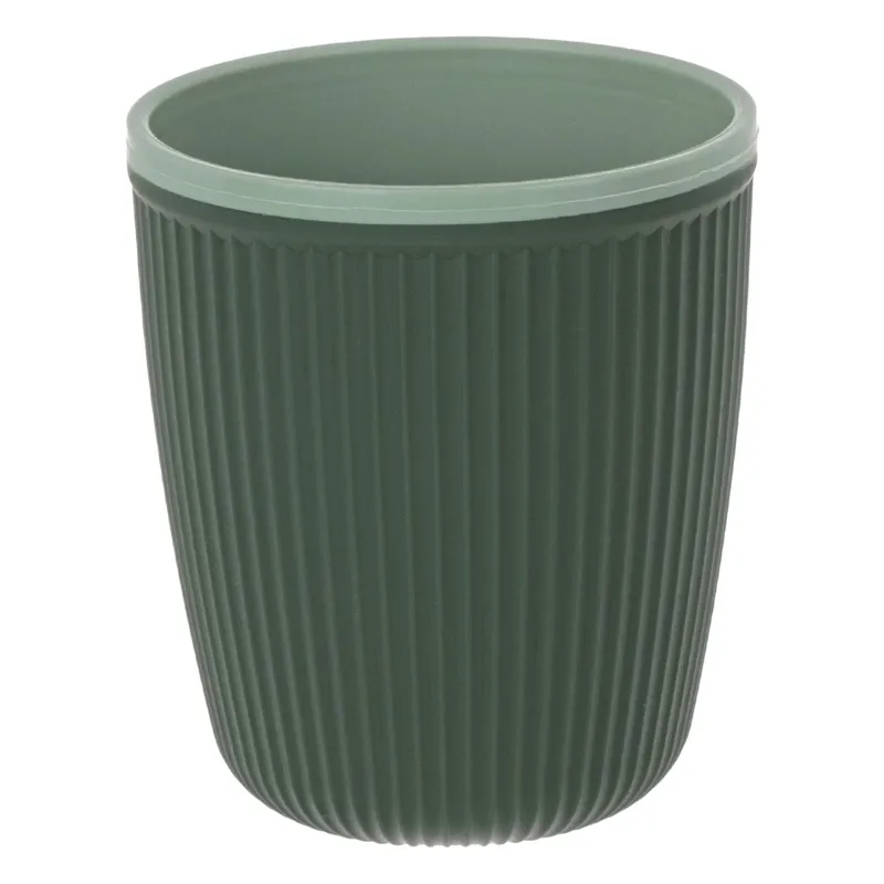 Pahar din plastic 400ml verde menta cu dungi