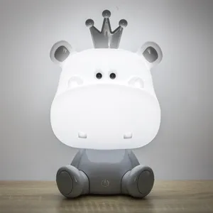 Lampă de veghe hipopotam cu 3 nivele de luminozitate, alimentare USB – poza 2