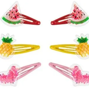 Clame de Par pentru Copii cu Modele Fructe si Inima, 6 Bucati, 6 cm – poza 3