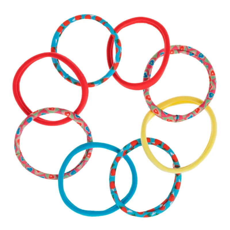 Elastice Par Frotte de Vară Multicolor pentru Copii - Capsuni și Inimi