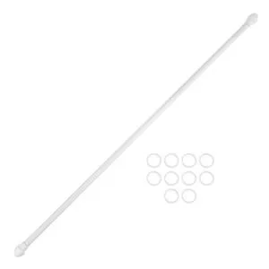 Galerie extensibilă pentru perdele, metalică, albă, 60-110 cm