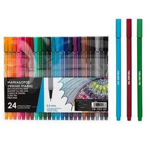 Set Carioci Finelinere, 0.4mm, 24 Culori
