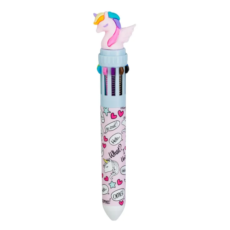 Set de pixuri unicorn cu 10 culori pentru cerneală colorată
