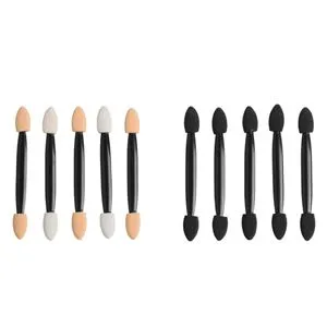 Set Pensule Duble pentru Fard de Ochi, 10 Bucăți, 6.5cm