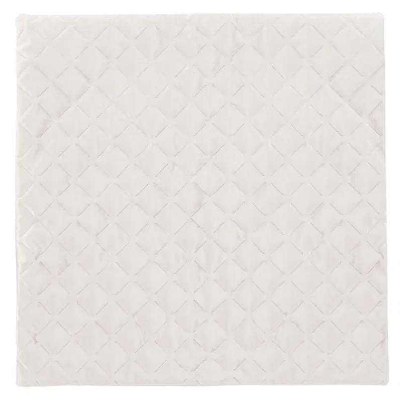 Fată de pernă decorativă de iarnă, Velvet, Ecru, Model Romburi, 45x43 cm
