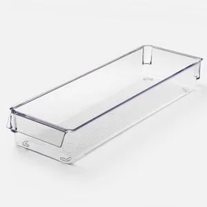 Organizator frigider și congelator din plastic transparent cu mâner – poza 2