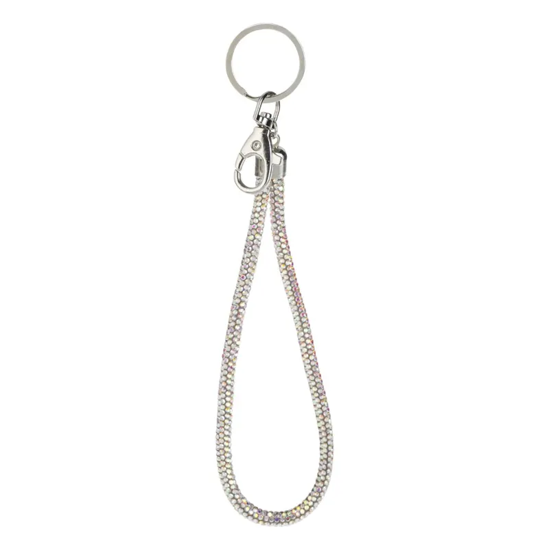 Breloc cu Maner si Strass Holografic, 15 cm, Multicolor