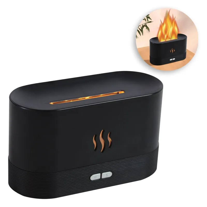 Difuzor de parfum cu LED și efect de flacără, 8 culori, USB tip C