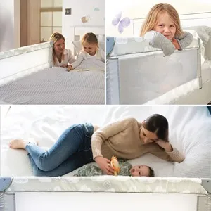 Protectie Laterala Pliabila Model Stele Nori Honey Baby pentru Pat - 120x43.5cm – poza 4