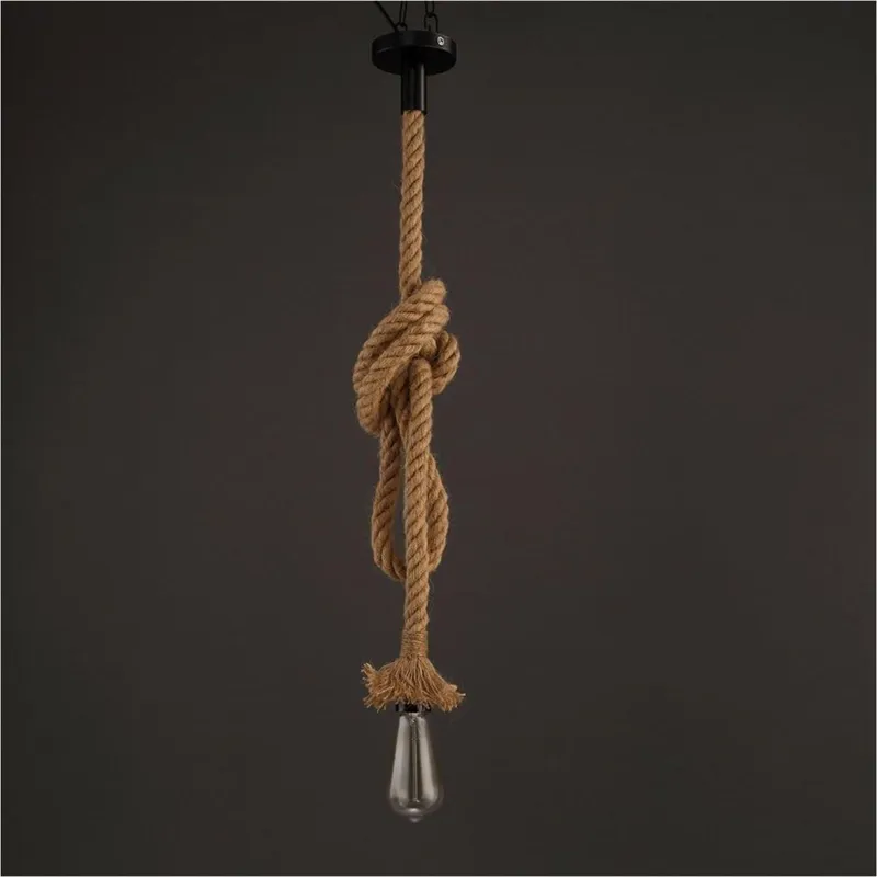 Cablu Pendul cu Sfoară Naturală și Dulie 1.5m pentru Decor Vintage