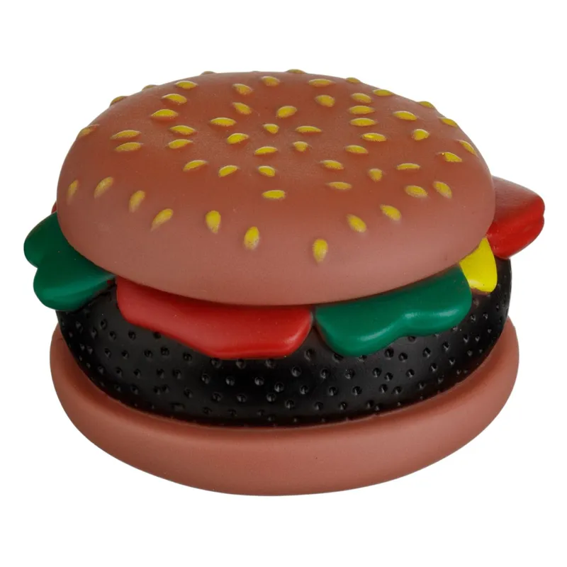 Jucărie Hamburger cu Sunet pentru Câini, 9 cm, Cauciuc