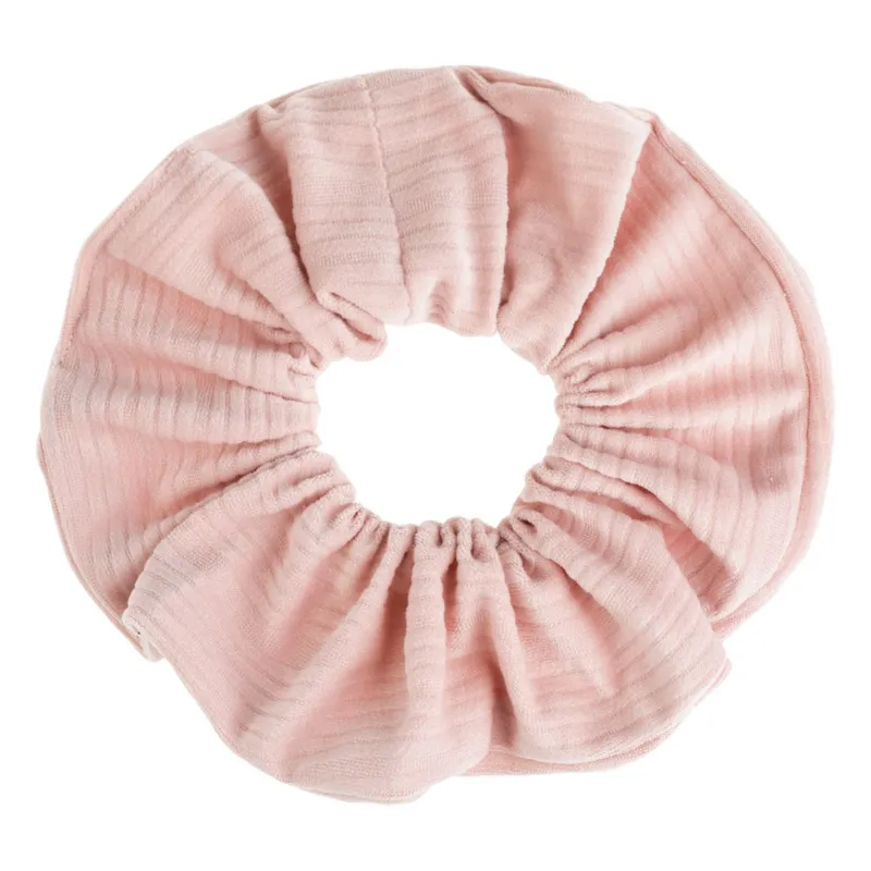 Elastic de par catifelat, cu nervuri, culoare powder pink