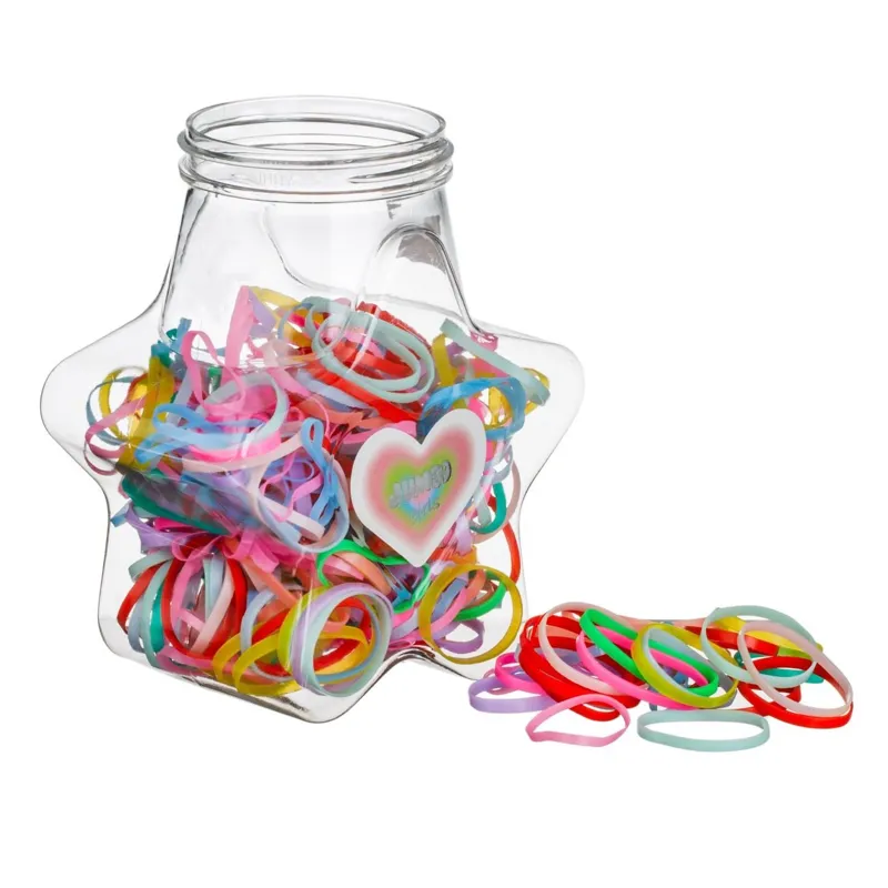 Elastice Par Colorate Subtile în Recipient Stea pentru Copii